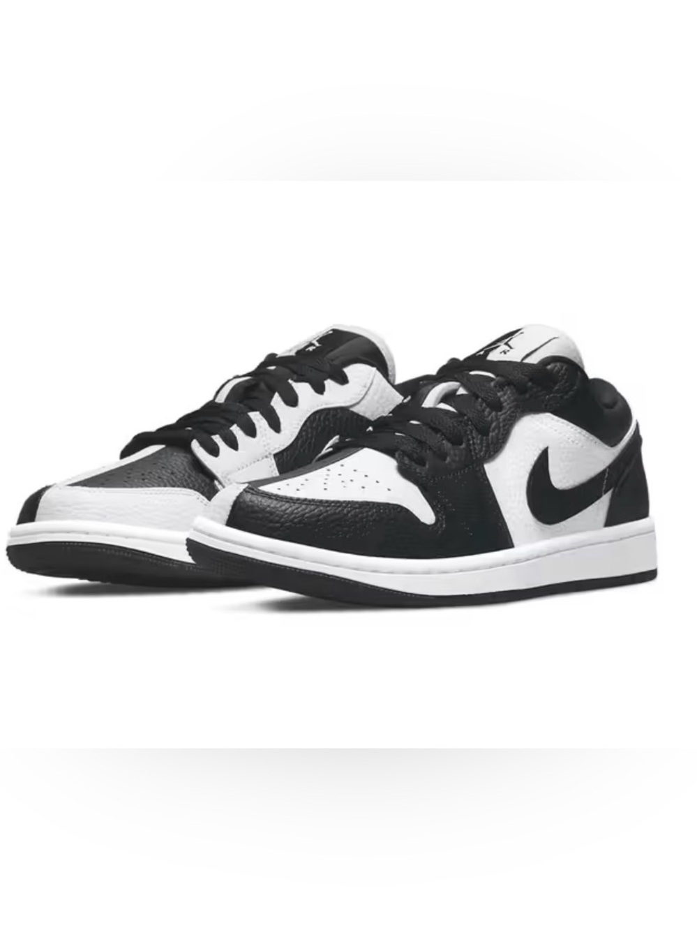 Nike Air Jordan 1 Low SE Split Sneakers Black White 7.5